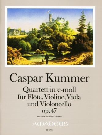 Quartett a-Moll op.47 f�r Fl�te, Violine, Viola und Violoncello Partitur und Stimmen