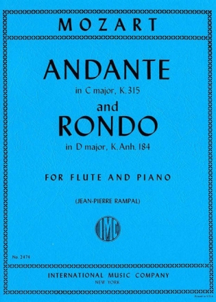 Andante C major KV315 / Rondo D major KV.Anh.184 for flute and piano