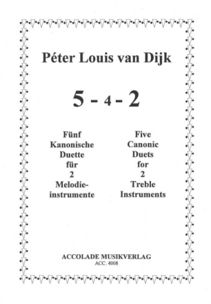 5 - 4 - 2 f�r 2 Violinen (Oboen, Blockfl�ten)