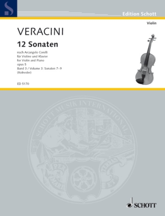 12 Sonaten Band 3 (Nr.7-9) f�r Violine und Bc