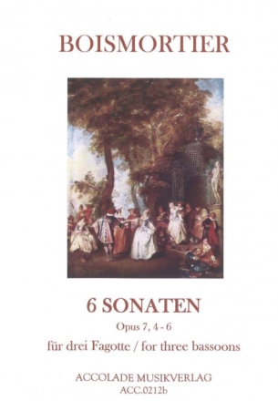 6 Sonaten op.7 Band 2 (Nr.4-6) f�r 3 Fagotte Partitur und Stimmen