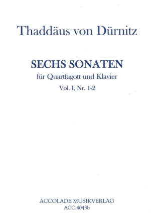 6 Sonaten Band 1 (Nr.1-2) f�r Quartfagott und Klavier