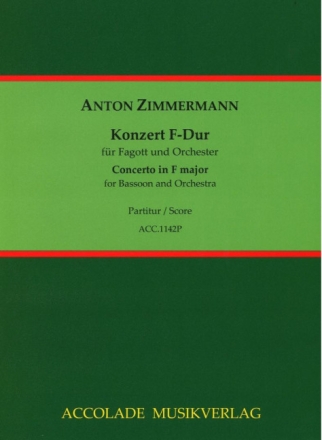Konzert F-Dur f�r Fagott und Orchester Partitur