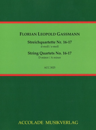 Streichquartette Nr.16-17 Partitur und Stimmen