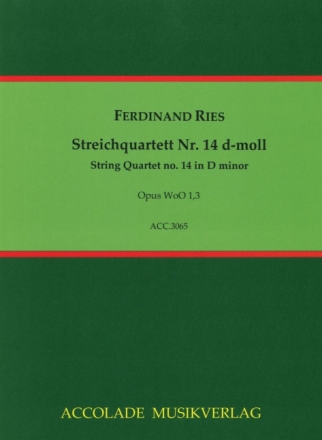 Streichquartett d-Moll Nr.14 WoO1 Nr.3 Partitur und Stimmen