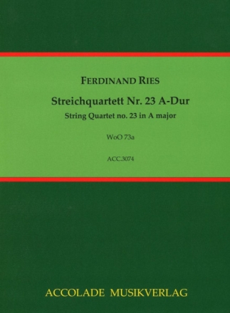 Streichquartett A-Dur Nr.23 WoO23a Partitur und Stimmen