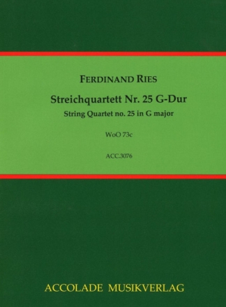 Streichquartett G-Dur Nr.25 WoO73c Partitur und Stimmen