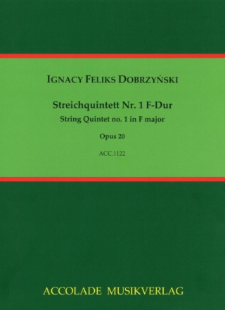 Quintett F-Dur op.20 f�r 2 Violinen, Viola und 2 Violoncelli Partitur und Stimmen