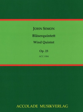 Quintett op.23 f�r Fl�te, Oboe, Klarinette, Horn und Fagott Partitur und Stimmen