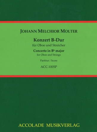 Konzert B-Dur Nr.7 f�r Oboe und Streichorchester Partitur