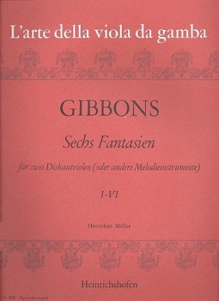 6 Fantasien Band 1 f�r 2 Diskantviolen (oder andere Melodieinstrumente) Spielpartitur