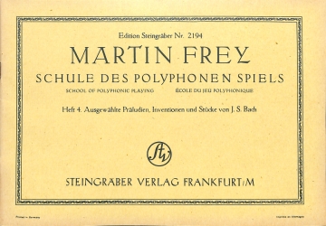 Schule des polyphonen Spiels Band 4 f�r Klavier