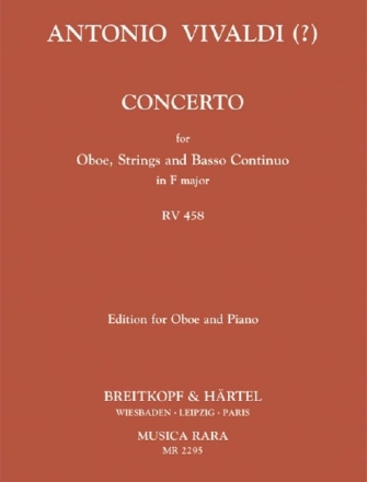 Konzert RV458 f�r Oboe, Streicher und Bc. f�r Oboe und Klavier