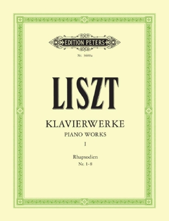 Ungarische Rhapsodien Band 1 (Nr.1-8) f�r Klavier