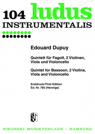 Quintett f�r Fagott und Streichquartett Stimmen
