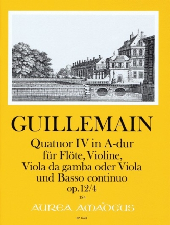 Quatuor A-Dur Nr.4 op.12,4 f�r Fl�te, Violine, Viola da gamba oder Viola und Bc Partitur und Stimmen