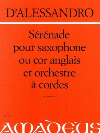 S�r�nade op.12 f�r Saxophon und Streichorchester Partitur