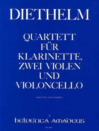 Quartett op.167 f�r Klarinette, 2 Violen und Violoncello Partitur und Stimmen