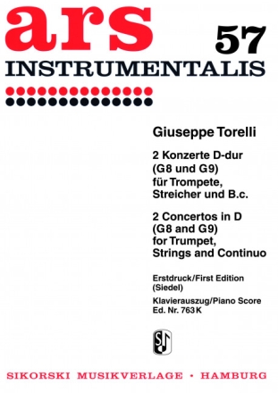 2 Konzerte D-Dur G8 und G9 f�r Trompete, Streicher und Bc f�r Trompete und Klavier