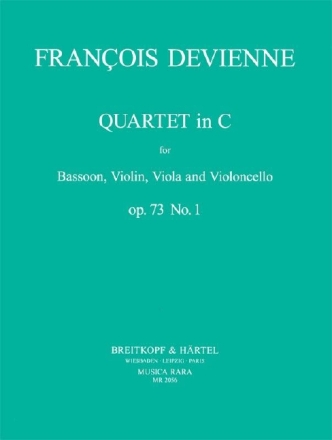 Quartet c Major op.73,1 for bassoon and string quartet score and parts