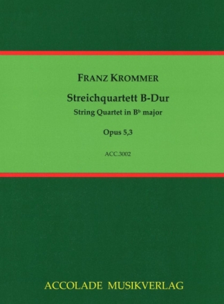 Streichquartett B-Dur op.5,3 Partitur, Stimmensatz