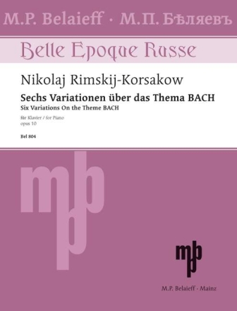 6 Variationen �ber Bach op.10 f�r Klavier
