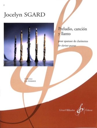 Preludio canci�n y llanto pour 4 clarinettes partition et parties