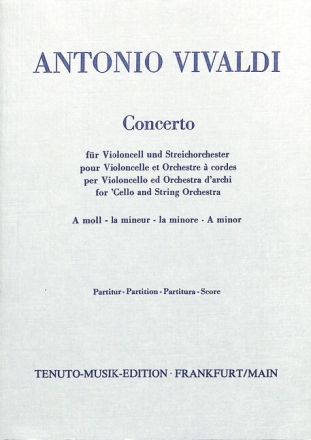 Konzert a-Moll F.III:4 PV24 f�r Violoncello und Streichorchester Studienpartitur