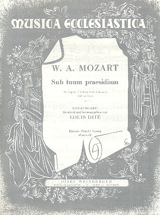 Sub tuum praesidium f�r 2 Soprane, Streichorchester und Orgel Klavierauszug (Orgelauszug)