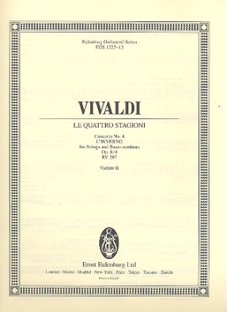 Konzert op.8,4 RV297 f�r Violine, Streichorchester und Bc Violine 2