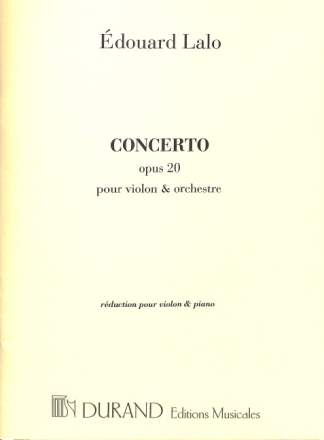 Concerto op.20 pour violon et orchestre pour violon et piano