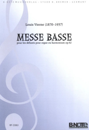 Messe basse pour les d�funts op.62 f�r Orgel (Harmonium)