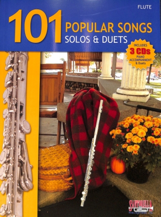 101 popular Songs (+ 3 CD's): for 1-2 flutes score