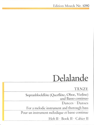 T�nze Band 2 f�r Sopranblockfl�te (Fl�te, Oboe, Violine) und Bc