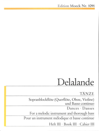 T�nze Band 3 f�r Melodieinstrument und Bc Partitur und 2 Stimmen