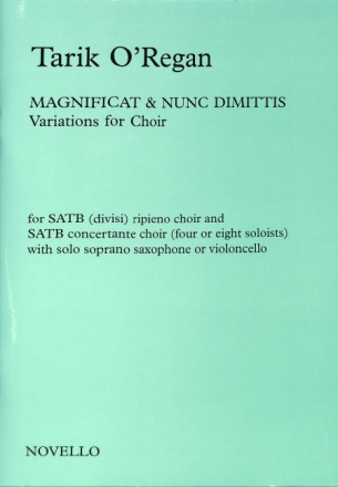 Magnificat and Nunc Dimitis for soprano, repieno chorus, SATB concertante chorus and saxophone (cello)  full score