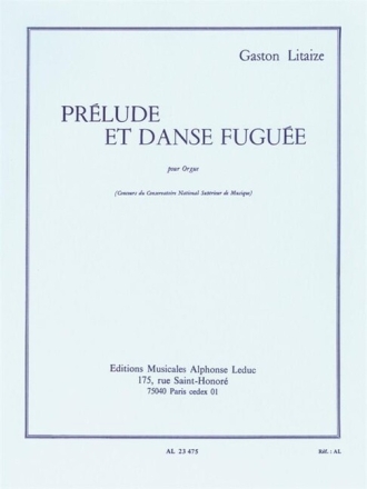 Pr�lude et danse fugu�e pour orgue