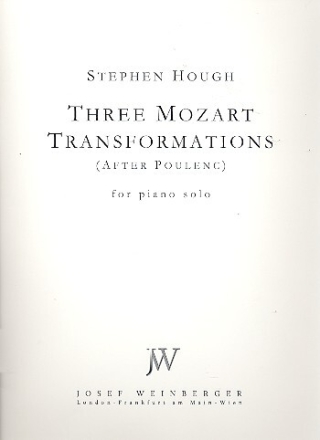 3 Mozart Transformations for piano