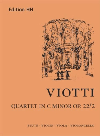 Quartet c-moll op. 22,2 f�r Fl�te, Violine, Viola und Violoncello Partitur und Stimmen