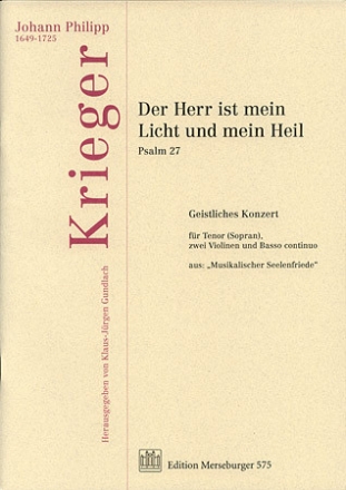 Der Herr ist mein Licht und mein Heil f�r Tenor, 2 Violinen und Bc Partitur und Stimmen