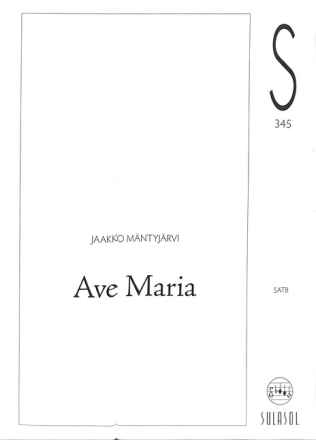 Ave Maria for mixed chorus a cappella score