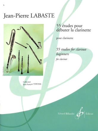55 Etudes pour d�buter la clarinette pour clarinette