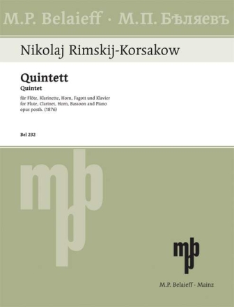 Quintett f�r Fl�te, Klarinette, horn, Fagott und Klavier