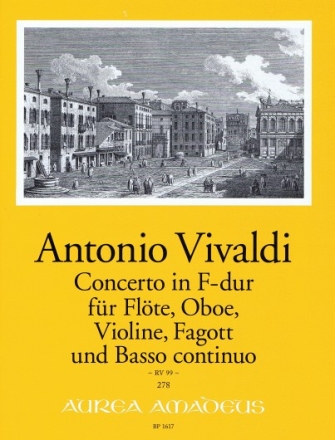 Concerto F-Dur RV99 f�r Fl�te, Oboe, Violine, Fagott und Bc Partitur und Stimmen