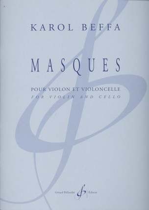 Masques pour violon et violoncelle 2 partitions