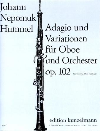 Adagio und Variationen op.102 f�r Oboe und Orchester Klavierauszug