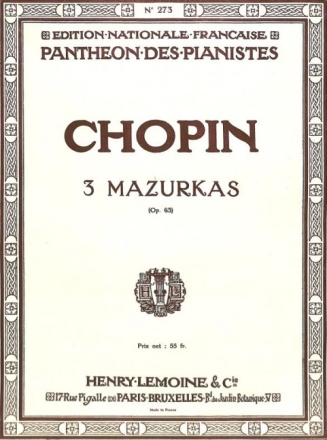 3 Mazurkas op.63 pour piano