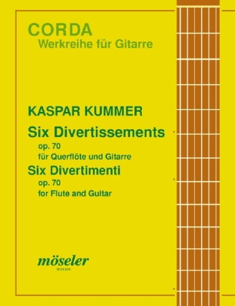 6 Divertissements op.70 f�r Fl�te und Gitarre Partitur und Stimmen