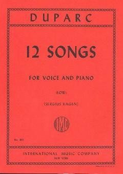 12 Songs for low voice and piano (fr/en)