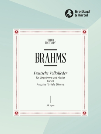 Deutsche Volkslieder Band 1 (Nr. 1-21) f�r tiefe Singstimme und Klavier